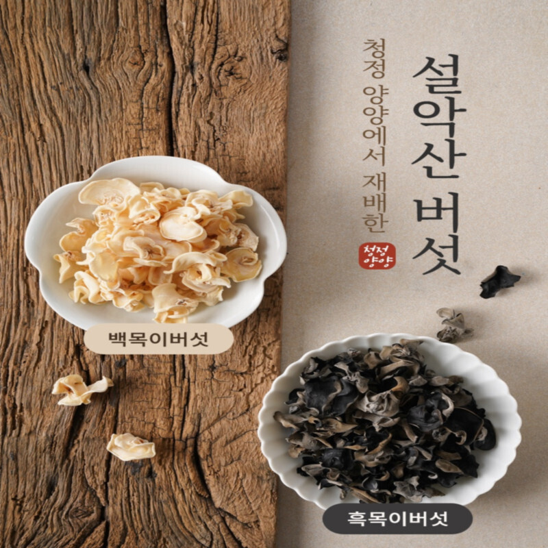 설악산목이버섯,설악산초록농장 건백목이버섯(100g)